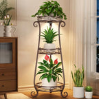 LASZOLA 3 Tiers Metal Corner Plant Stand Tall by LASZOLA