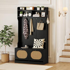 Giantex 4-In-1 Hall Tree with Bench and Shoe Storage, Entryway Bench with Coat - Image 5