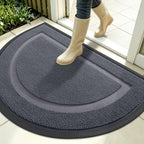 OLANLY Half Circle Front Door Mat Outside 35x23 All-Season Rubber Doormat by OLANLY