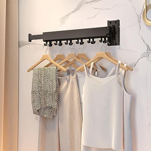 HEILAIYI Clothes Drying Rack for Laundry, Wall Mounted Clothes Hanger Rack - Image 3