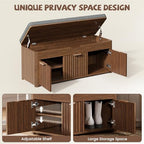 37.4" W Shoe Bench with Storage, Lift Top Entryway Bench - Image 4