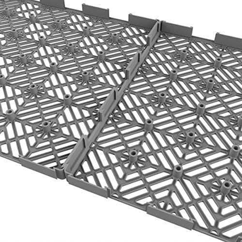 Pure Garden 6-Pack Polypropylene Interlocking Patio Deck Tiles - Image 6