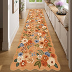 DUKINO 2x8 Washable Runner Rug, Floral Non Slip Kitchen Runner Rug - Image 5