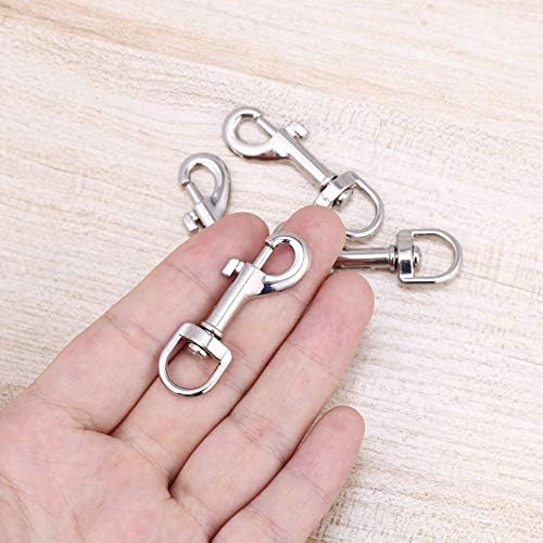 50pcs Swivel Snap Hooks for Dog Leash Collar Linking, Metal Heavy Duty Eye - Image 2