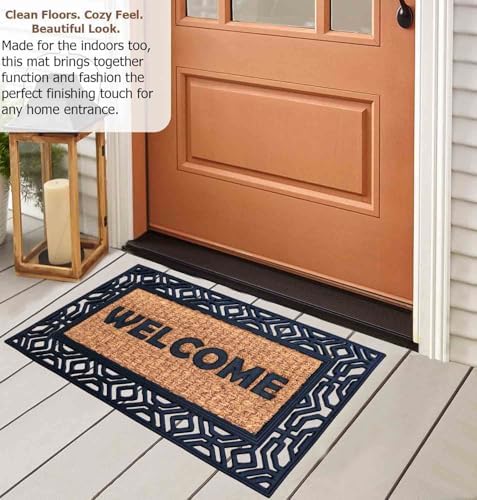 Gardenised Natural Coir and Non-Slip Rubber Doormat - Image 5