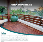 Bliss Outdoors 6-Slat Acacia Hardwood Deck Tiles - Image 6