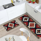 Southwest Native American Aztec Kitchen Rugs Set of 2 - Image 2
