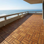 Bare Decor BARE-WF2009 Solid Teak Wood Interlocking Flooring Tiles - Image 6