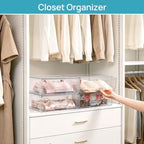 Vtopmart 6 Pack Large Clear Stackable Storage Drawers - Image 4