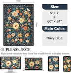 DUKINO 5x7 Area Rug Floral Washable Rug - Image 2