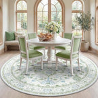 RELEANY Washable Area Rug, Round 7ft by RELEANY