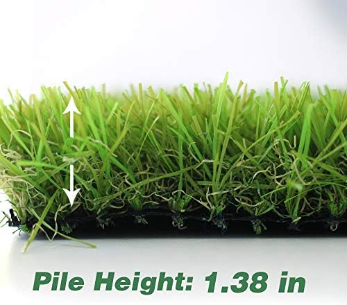 Artificial Grass Turf 11FTX33FT, 38inch 4 Tone Realistic Synthetic Thick Fake - Image 2