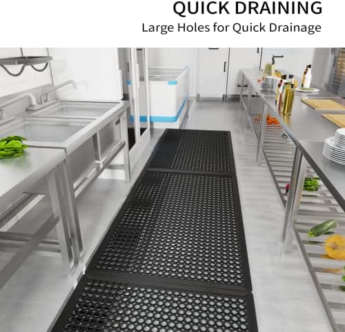 ROVSUN Rubber Floor Mat with Holes, - Image 5