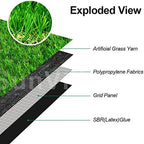 Fas Home Artificial Grass Turf 4x26 ft, Fake Grass Rug - Image 4