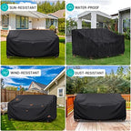 3-Seater Waterproof Outdoor Couch Cover 87"L×37"D×35"H Black - Image 6