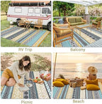 GarveeLife Outdoor Rug for Patio 9x18 Plastic Straw Rugs, Boho Large Outdoor RV - Image 5