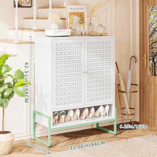 Outdoor Storage Cabinet, Heavy-Duty Metal Patio Cabinet - Image 2