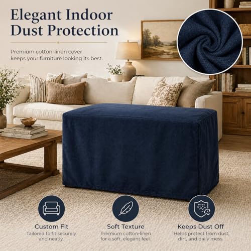 Custom Size Indoor Dust Cover, Cotton Linen Fabric Made to Measure Protector - Image 2