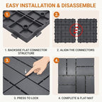 44 PCS 12"x12" Interlocking Deck Tiles - Image 5