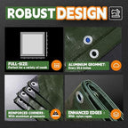 RAINDEWAY 16x16 Feet Tarps Heavy Duty Waterproof 10.5 Mil Outdoor Poly Tarp - Image 4