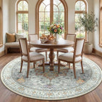 RELEANY Washable Area Rug, Round 7ft by RELEANY