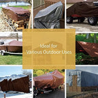 GUARD SHIELD Tarps Heavy Duty Waterproof 16x16 Feet Brown/Bright Silver Poly - Image 6
