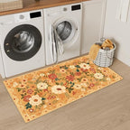 DUKINO 2x4 Entryway Rug, Floral Washable Kitchen Rugs Non Slip - Image 4