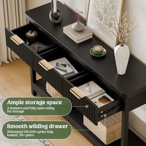 Lulive Fluted Console Table, 51 Inch Entryway Table - Image 5