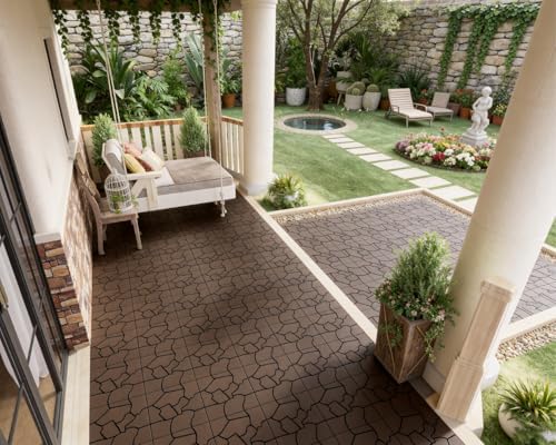 36 PCS Plastic Interlocking Deck Patio Tiles - Image 3