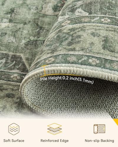 RELEANY Washable Area Rug, Runner 3'x12' - Image 3