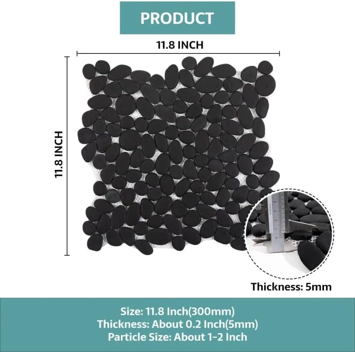 Pebble Tile for Shower Floor, 5 Sheets - Image 3