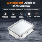 QILIPSU Waterproof Junction Box IP67 Outdoor Plastic Electrical Project - Image 2