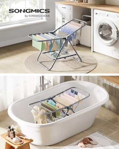 SONGMICS Clothes Drying Rack, Free-Standing Indoor Airer - Image 2