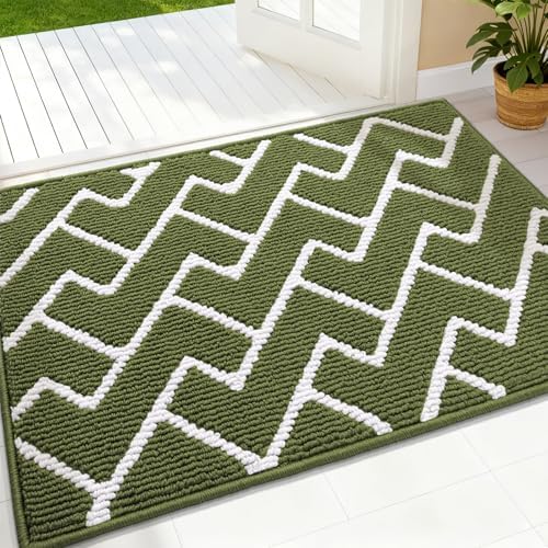 OLANLY Front Door Mat 32x20, Low-Profile Easy Clean Doormat by OLANLY