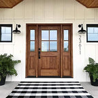 Buffalo Plaid Outdoor Rug, Layering Rug by BOTTA