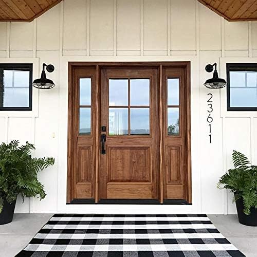 Buffalo Plaid Outdoor Rug, Layering Rug by BOTTA