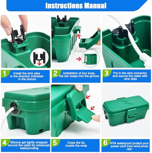 Hrensaw Small Weatherproof Electrical Connection Box, Outdoor Electrical Box - Image 6