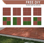 PrimeZone 54 PCS Solid Acacia Wood Interlocking Patio Deck Tiles Outdoor - Image 7