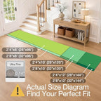 LUMI Ultra Thin Runner Rug for Hallway 2'8"x8', Entryway Rug, Light Gray - Image 2