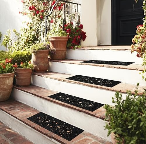Stair Treads — 4 Pack 10x30 inch Non-Slip Rubber Stair Mats - Image 6