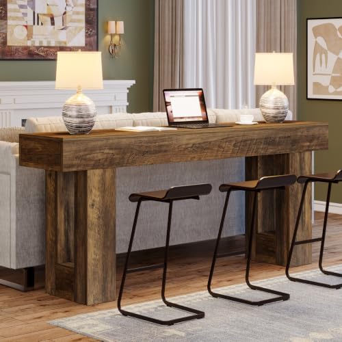 Tribesigns 63-Inch Long Console Table, Farmhouse Wooden Sofa Table Behind The - Image 3