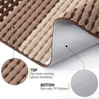 Kitinjoy Indoor Outdoor Door Mat, 59x24 Non-Slip Dirt Trapper Doormats - Image 3