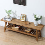 HOKYHOKY Reclaimed Solid Wood Bench-55 Entryway Bench - Image 5