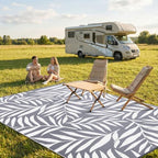 Smiry Outdoor Rug 9x12 ft Waterproof Reversible Leaf Mat - Image 2