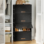 9 Tier Shoe Cabinet with Door, 36-Pair Storage - Image 2