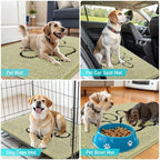 OLANLY Dog Door Mat for Muddy Paws 48x30, Paw Print Design Chenille Mud Mat - Image 7