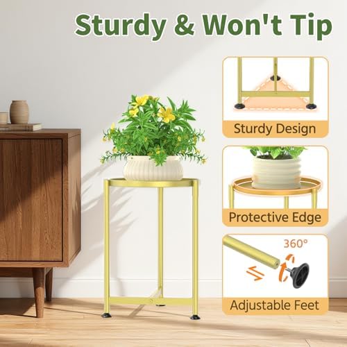 LASZOLA Metal Small Plant Stand Indoor Tall - Image 4