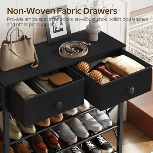 YATINEY 5 Tier Shoe Rack, Large Capacity Shoe Storage Organizer, Metal Shoe - Image 4