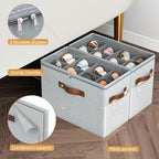 2 Pack Shoe Organizer for Closet, Foldable Shoe Storage - Image 4