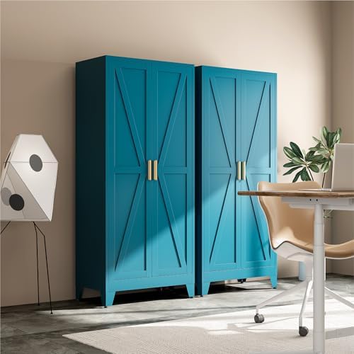 Bevivog 71" Metal Storage Cabinet, Tall Utility Closet Cabinet - Image 7